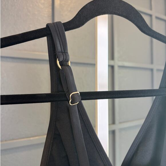 Aqua Green Womens One Piece Black Small Swimsuit Swimwear Bathing Suit NWT - Picture 4 of 6